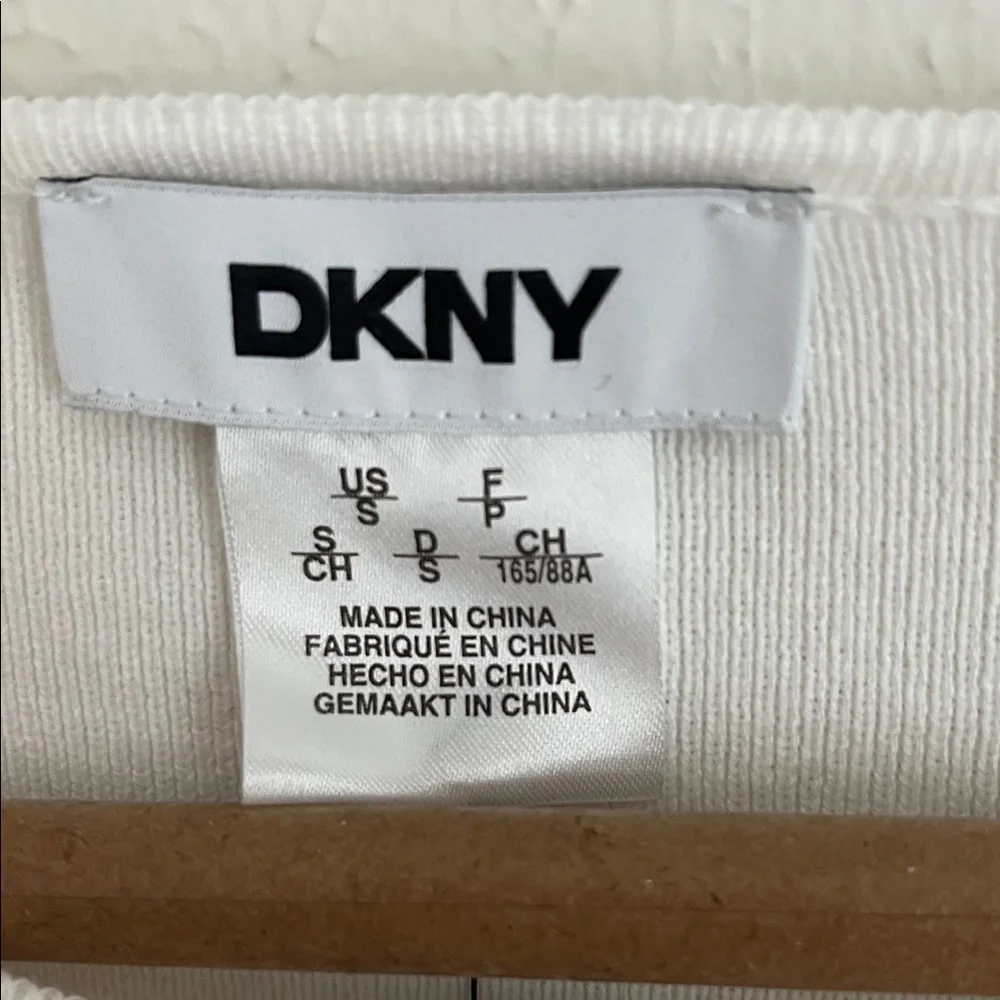 DKNY Women's Ivory Long Sleeve Top size S. - Picture 2 of 10